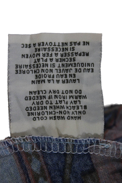 Denim & Supply By Ralph Lauren Women Aztec Blue Sleeveless Tank Neck Size M