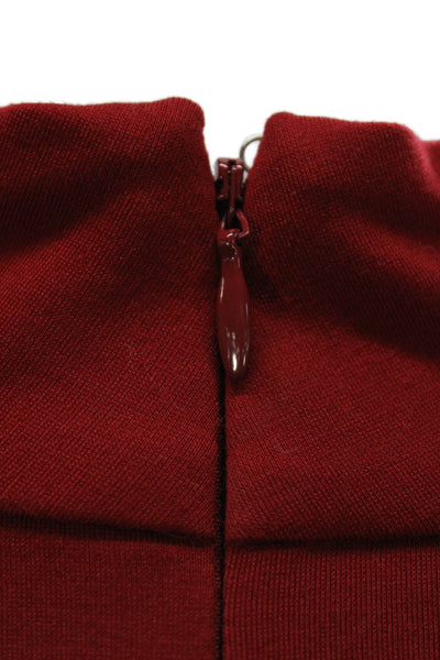 LPA Women Red Mock Neck Long Sleeve Jumpsuit Size M