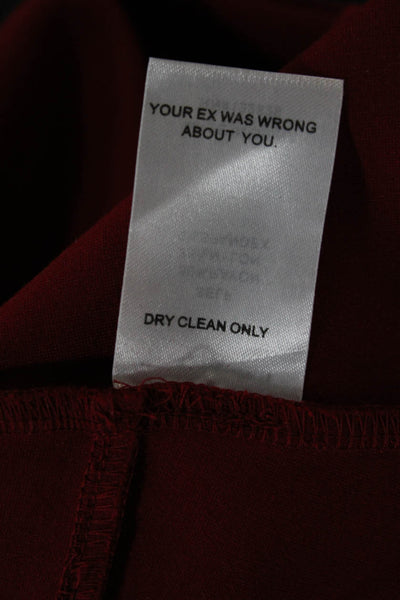 LPA Women Red Mock Neck Long Sleeve Jumpsuit Size M