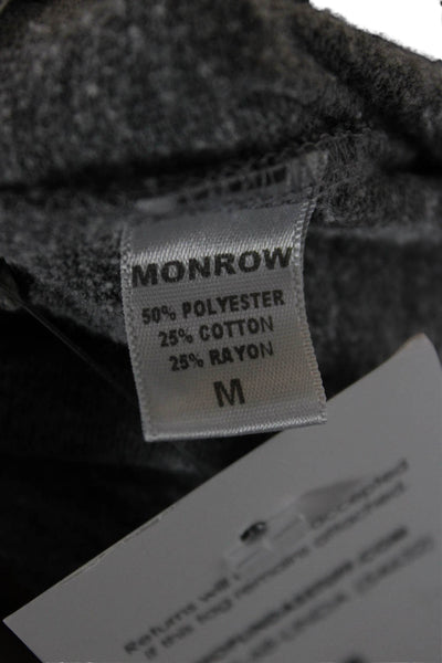 Monrow Unisex Gray Jogger Sweatpants Drawstring 50% Polyester Size M