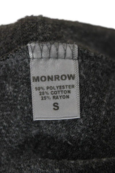Monrow Womens Athleisure Pants Gray Polyester Solid Size S