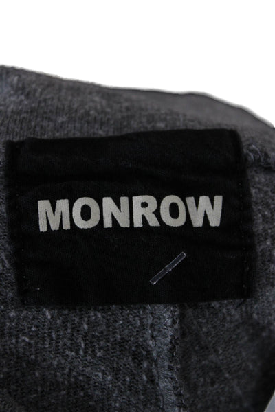 Monrow Womens Athleisure Pants Gray Polyester Solid Size S