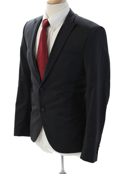 Zara Man Men's Classic Dark Blue Wool Blazer Button Long Sleeve Size 38