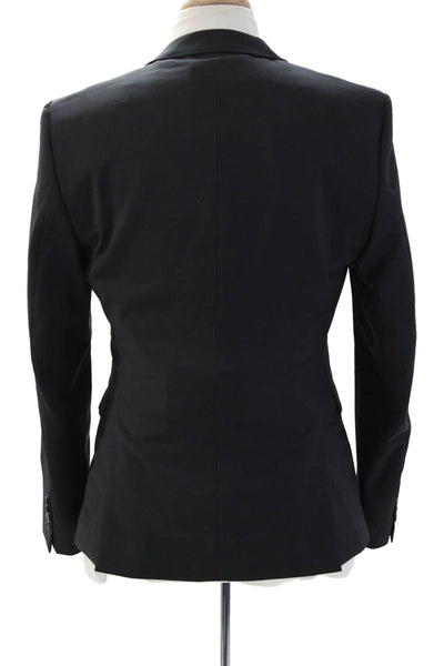 Zara Man Men's Classic Dark Blue Wool Blazer Button Long Sleeve Size 38