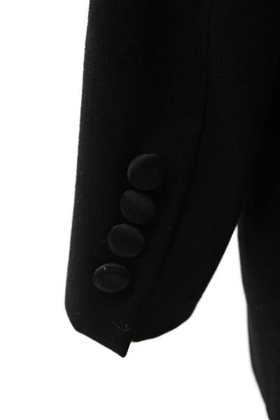 Nordstrom Mens Tuxedo Suit Jacket Black 100% Wool Button Collared Size 42