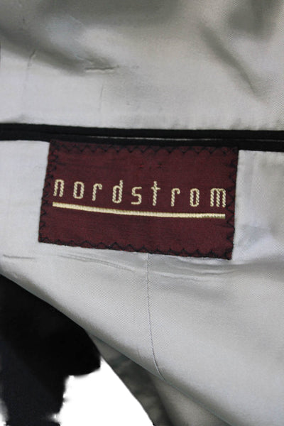 Nordstrom Mens Tuxedo Suit Jacket Black 100% Wool Button Collared Size 42