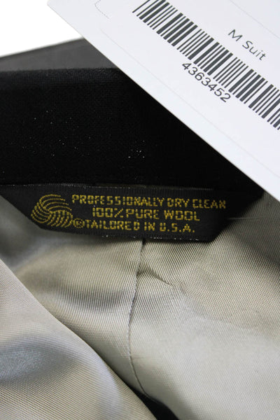 Nordstrom Mens Tuxedo Suit Jacket Black 100% Wool Button Collared Size 42
