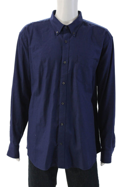 Charles Tyrwhitt Mens Cotton Collar Long Sleeve Button Down Shirt Blue Size XXL