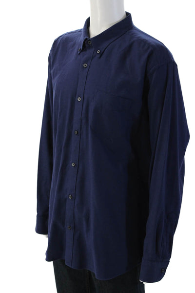 Charles Tyrwhitt Mens Cotton Collar Long Sleeve Button Down Shirt Blue Size XXL