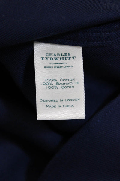 Charles Tyrwhitt Mens Cotton Collar Long Sleeve Button Down Shirt Blue Size XXL