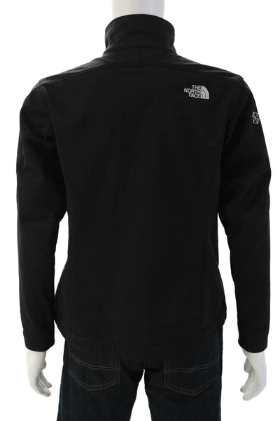 The North Face® Mens Windbreaker Jacket Black High Neck Zip Polyester Size M