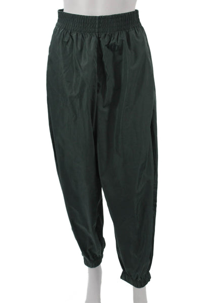 Oysho Unisex Green Jogger Windbreaker Pants 100% Polyester Army Size XS