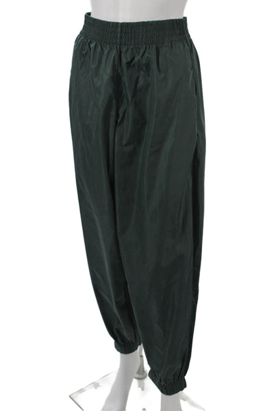 Oysho Unisex Green Jogger Windbreaker Pants 100% Polyester Army Size XS