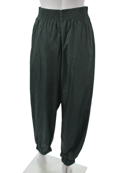 Oysho Unisex Green Jogger Windbreaker Pants 100% Polyester Army Size XS