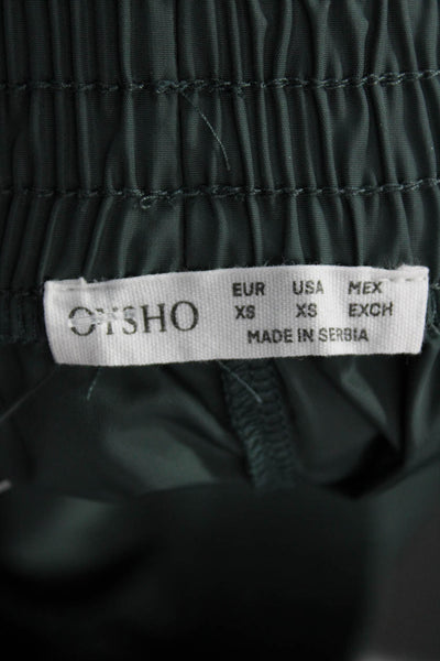 Oysho Unisex Green Jogger Windbreaker Pants 100% Polyester Army Size XS
