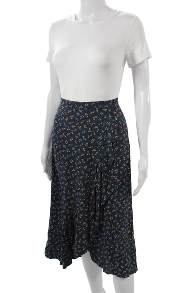 Madewell Women A-Line Wrap Floral Knee Length Viscose Skirt Size 0