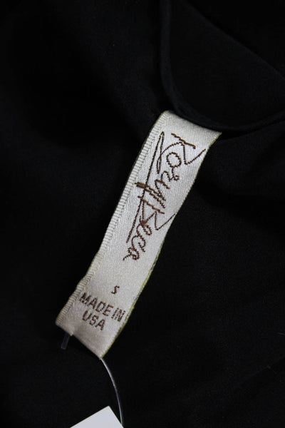 Rory Beca Women Jumpsuit Sleeveless Black Silk Round Neck Size S
