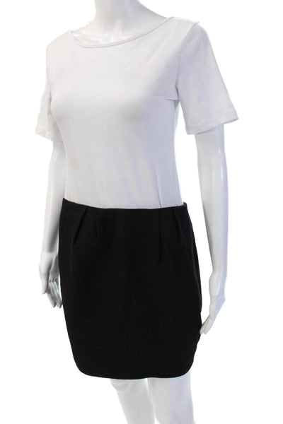 Helmut Lang Womens Sheath Mini Skirt Black Cotton Stretch Size 6