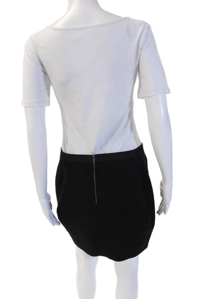 Helmut Lang Womens Sheath Mini Skirt Black Cotton Stretch Size 6