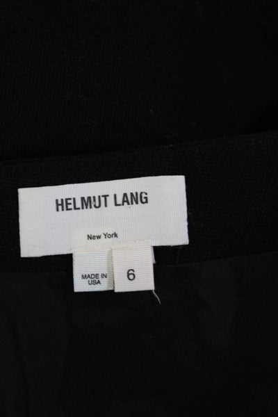 Helmut Lang Womens Sheath Mini Skirt Black Cotton Stretch Size 6