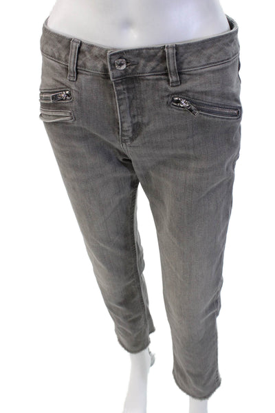 Zadig & Voltaire Womens Cropped Ankle Jeans Gray Mid Rise Size 27