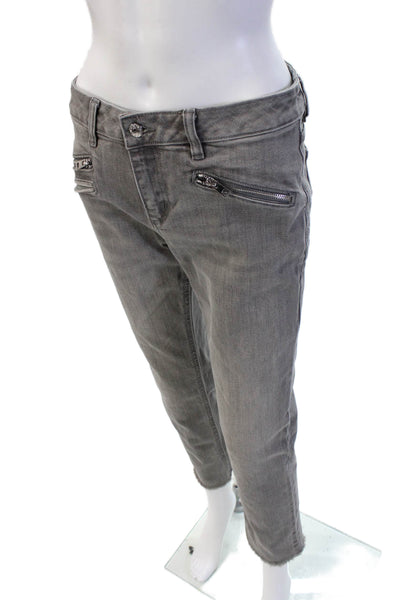 Zadig & Voltaire Womens Cropped Ankle Jeans Gray Mid Rise Size 27