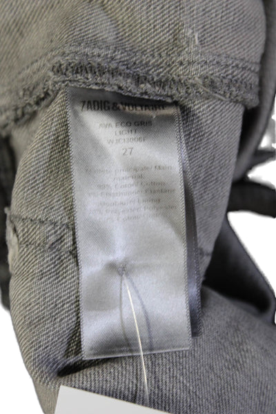 Zadig & Voltaire Womens Cropped Ankle Jeans Gray Mid Rise Size 27