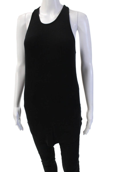 Sen Womens Black Sleeveless Basic Tunic Round Neck Polyester Size 2