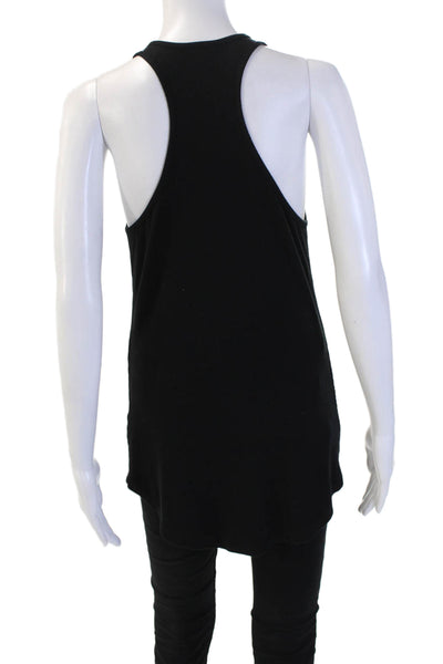 Sen Womens Black Sleeveless Basic Tunic Round Neck Polyester Size 2