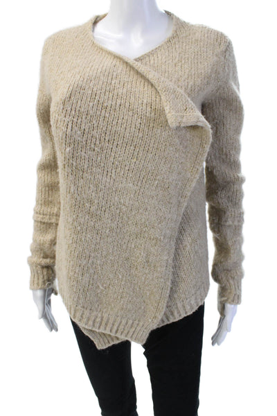 Zadig & Voltaire Deluxe Unisex Pullover Beige Alpaca Blend Size S
