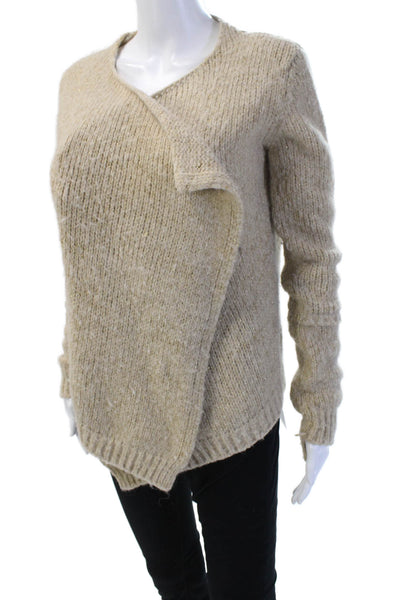 Zadig & Voltaire Deluxe Unisex Pullover Beige Alpaca Blend Size S
