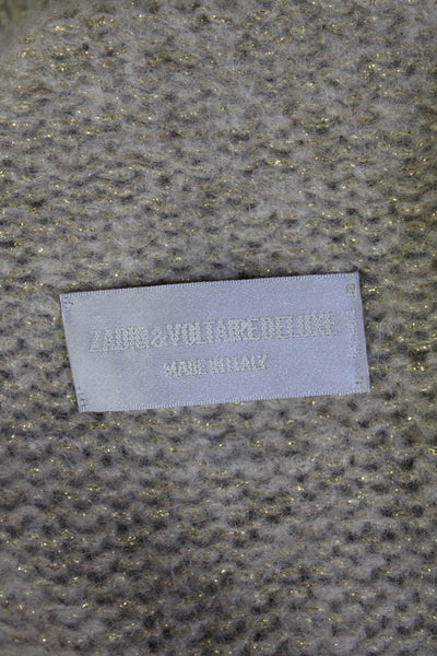 Zadig & Voltaire Deluxe Unisex Pullover Beige Alpaca Blend Size S