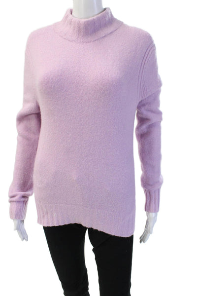 Point Sur Unisex Purple Mock Neck Pullover Sweater Size S