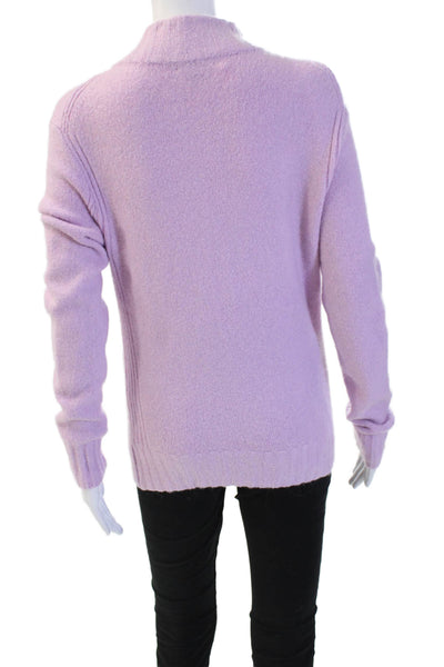 Point Sur Unisex Purple Mock Neck Pullover Sweater Size S