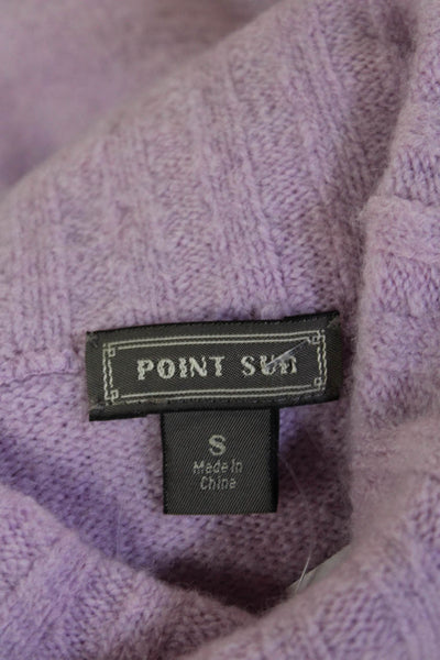Point Sur Unisex Purple Mock Neck Pullover Sweater Size S