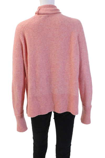 J Crew Unisex Pullover Turtleneck Pink Merino Alpaca Size S