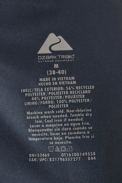 Ozark Trail Unisex Windbreaker Blue Zip Front High Neck Size M