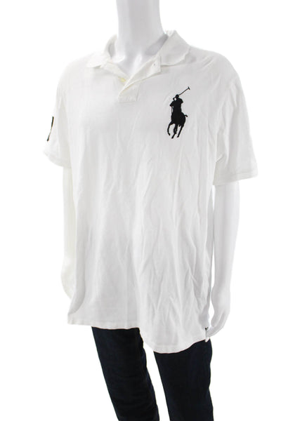 Polo Ralph Lauren Mens White Collared Short Sleeve Polo 100% Cotton Size 2XL
