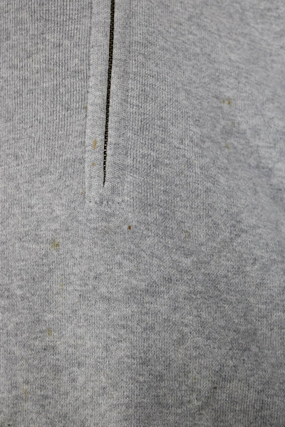 Polo Ralph Lauren Mens Gray Pima Cotton Zip Mock Neck Pullover Size 2XL