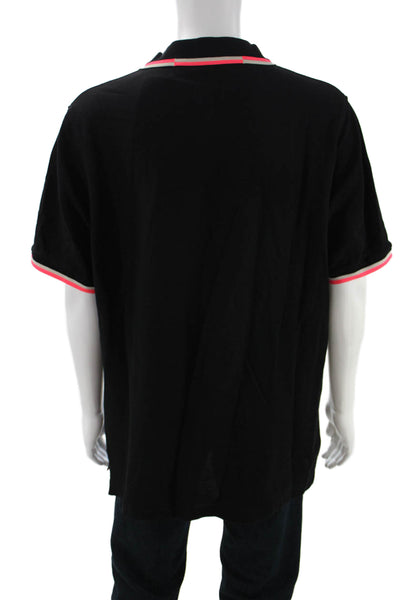 Psycho Bunny Mens Polo Black Pima Cotton Short Sleeve Big & Tall Size 8