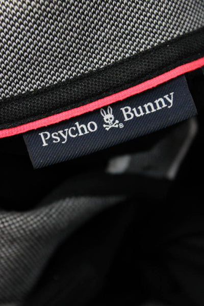 Psycho Bunny Mens Polo Black Pima Cotton Short Sleeve Big & Tall Size 8