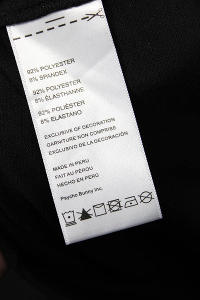 Psycho Bunny Mens Black Collared Short Sleeve Polo Big & Tall Size 8