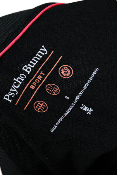 Psycho Bunny Mens Black Collared Short Sleeve Polo Big & Tall Size 8