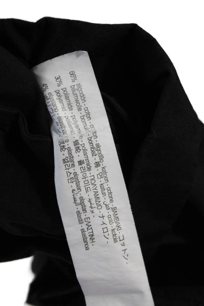 Zara Womens Cropped Black V Neck Short Sleeve Blouse Size XS
