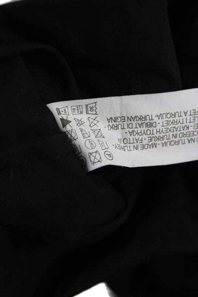 Zara Womens Cropped Black V Neck Short Sleeve Blouse Size XS