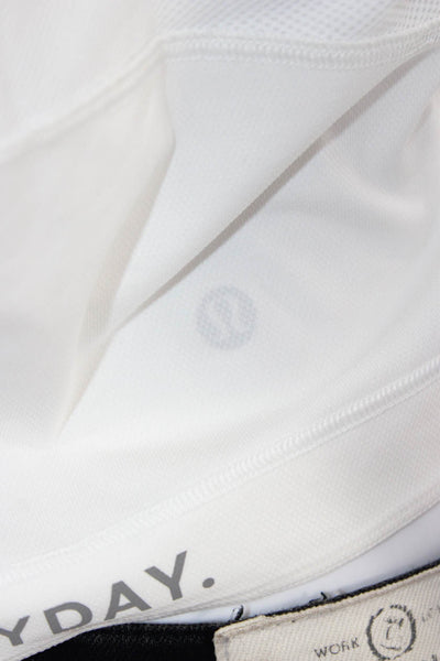 Lululemon Women Cropped Sleeveless Tank White Crew Neck Size S