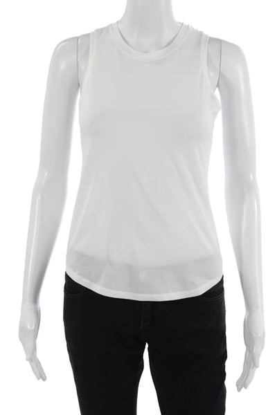 Lululemon Womens White Sleeveless Crew Neck Basic Tank Size S