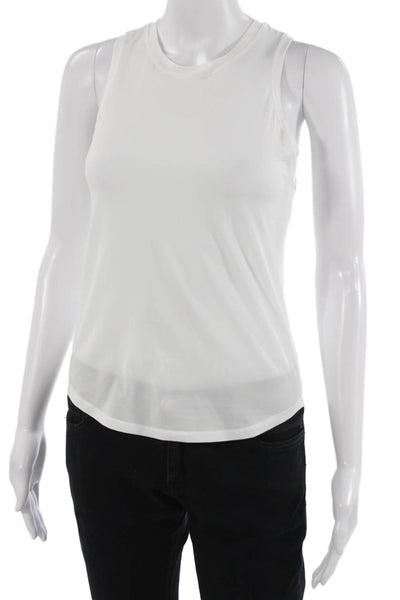 Lululemon Womens White Sleeveless Crew Neck Basic Tank Size S