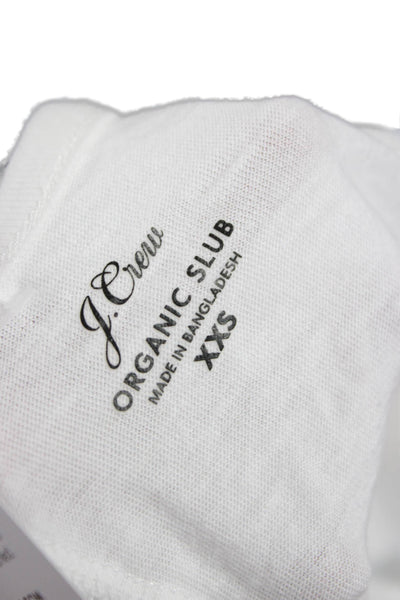 J Crew Women Basic Cotton White Sleeveless Tank Round Neck Size 2XS