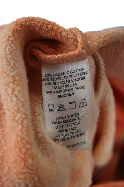 Bandier Unisex Pullover Hoodie Orange Graphic Drawstring Size XS